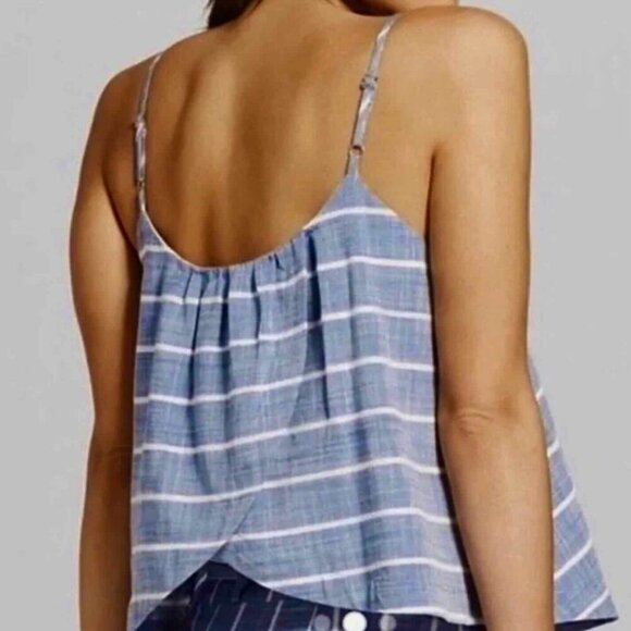 Universal Thread Tank Women’s Small Blue White Striped Sleeveless Camisole - Picture 2 of 8